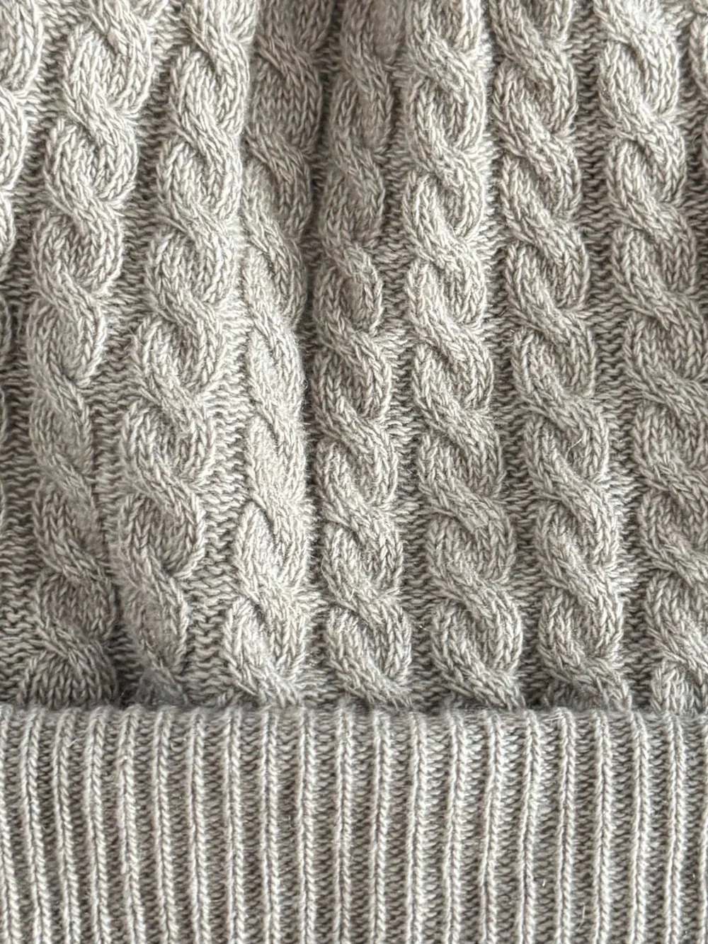 Cable Knit Cashmere Beanie Hat
